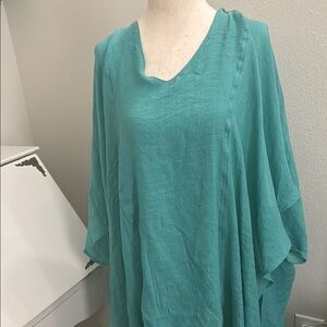 Umgee Bathing Suit CoverUp Aqua Teal Vacation CoverUp Swim Style NWOT Fin…
